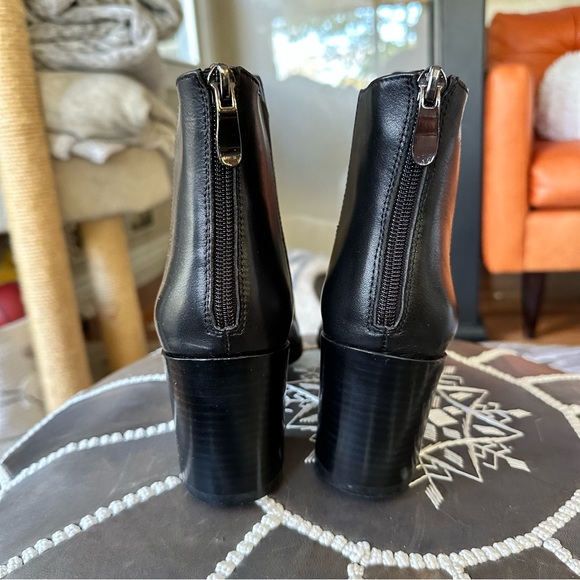 Black Leather Booties. “Daria” by Matiko - Picture 4 of 6